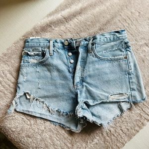 AGOLDE ripped jeans shorts, size 26